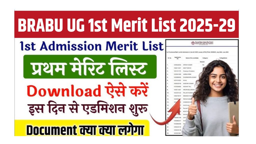 BRABU UG 1st Merit List 2025-29